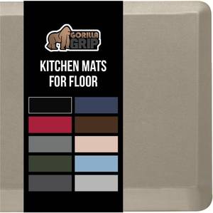 lot 3128 image: $54 Gorilla Grip Cushioned Kitchen Mats 39x20 Waterproof Anti-Fatigue