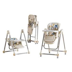 lot 3129 image: $173 5-in-1 Convertible Baby High Chair Foldable, Portable White