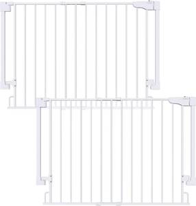 lot 3171 image: $150 Cumbor 2 Pack 29.2-43in Baby Gate, 2-in-1 Auto-Close White