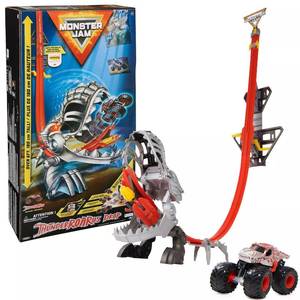 lot 3187 image: $120 Monster Jam ThunderROARus Drop Playset with Monster Truck