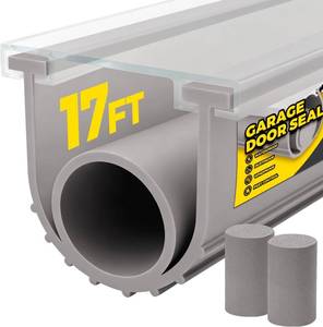 lot 3203 image: Holikme Garage Door Weather Stripping Kit 516 T-End, 3.74 Width