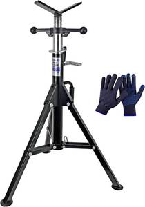 lot 3227 image: $85 V-Head Pipe Jack Stands, 28-52in, 12-12in Pipe, 2500 lb, Steel