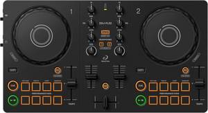 lot 3230 image: $189 AlphaTheta DDJ-FLX2 Compact 2-Channel DJ Controller, with Gearlux Case