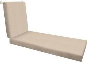 lot 3238 image: $99 Honeycomb Chaise Cushion, WaterFade Resistant, 21.5x70, Almond