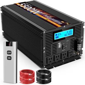 $320 5500W 12V DC to 110/120V Power Inverter for RV/Off-Grid Solar