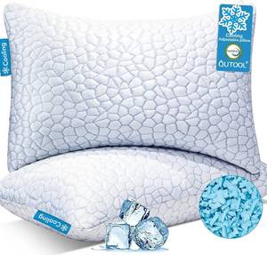 lot 3282 image: QUTOOL Cooling Pillow 2 Pack, Memory Foam Queen Pillows