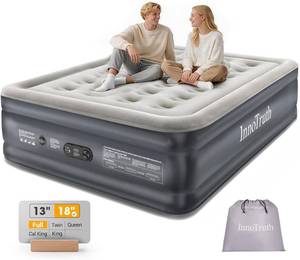 lot 3288 image: $75 InnoTruth Air Mattress with Built-in Pump, 18-Inch Raised, 600lb