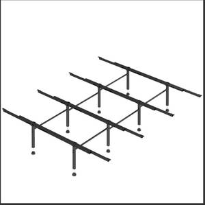 lot 3293 image: $159 Bed Slats Center Support System with 4 Rails & 8 Legs
