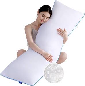 lot 3294 image: YZ HOME Memory Foam Body Pillow Insert - 20x54 White