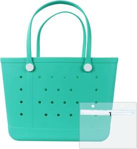 lot 3306 image: $50 Beach Bag Waterproof Tote Rubber XL, Washable & Durable Handbag