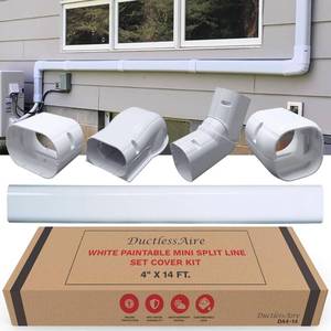 lot 3316 image: $50 DuctlessAire Mini Split Line Set Cover Kit - Paintable (4x14 ft.)