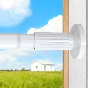 lot 3318 image: Tension Curtain Rod 51-166 in, Adjustable, 1.26 in, White