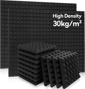 lot 3330 image: 36 Pack AUSLET Acoustic Panels 12 x 12 x 2 Pyramid Foam for Wall