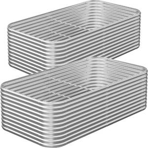 lot 3375 image: $110 2 Pack Tall 8x3ft Corrugated Galvanized Steel Raised Garden Bed