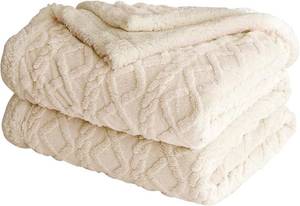 lot 3394 image: $84 Apricot Fleece Throw Blanket 200x230cm for Sofa, Bed, Couch