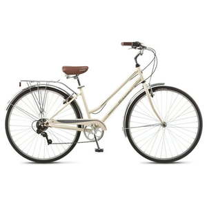 lot 4918 image: Schwinn Gateway Hybrid Fitness Bike  700c Wheel  7 Speeds  Cream - Retail $300