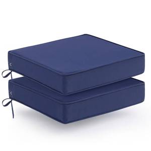 lot 1025 image: Only 1 Outdoor Chair Cushions  Waterproof Patio Chair Cushions, Outdoor Patio Furniture Replacement Seat Cushions, 21x19x 3 inch, Blue - Retail $32