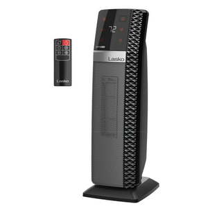 lot 1055 image: Lasko 22�� Elite Collection Ceramic Tower Space Heater with Timer  Remote  CT22445  Black  New - Retail $73