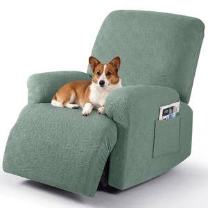 lot 1064 image: Stretch Sensation Recliner Covers Recliner Chair Covers Reclining Couch Covers Sofa Slipcovers Stretch Soft Washable (Single-Seater, Sage) - Retail $39