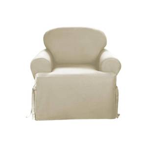 lot 1065 image: SureFit Duck 1 Piece T Cushion Chair Slipcover in Natural - Retail $40