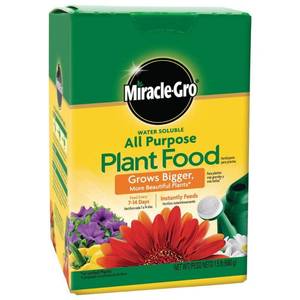 lot 1077 image: Miracle-Gro Water Soluble All Purpose Plant Food  For All Plant Types  1.5 lbs. - Retail $53