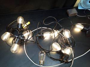 lot 1206 image: Alitade 27FT LED String Lights with 10 Bulbs - Retail $25