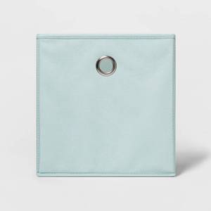 lot 1207 image: 11 Fabric Cube Storage Bin Mint - Room Essentials�� Square, Folds Flat, 11 Inch System Compatible, Decorative - Retail $18