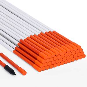 lot 1226 image: CEWOR 50pcs Reflective Driveway Markers 48 Inch Snow Stakes 516 Inch Diameter Orange Fiberglass Driveway Reflectors Hi-Visibility Safety Snow Poles for Parking Lots, Walkway, Ski Slopes Road - Retail $93