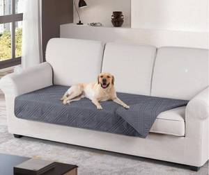 lot 1121 image: KEKUOU Stretch Single Sofa Slipcover 1 Piece Couch Sofa Cover (31-55) Furniture Protector 1 Seater Sofa with Elastic Bottom for Kids,Pet.Jacquard Small Checked Pattern Fabric(Small,Grey) - Retail $27