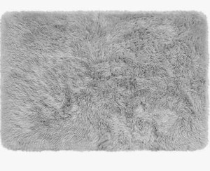 lot 26153 image: 2 Pack Fluffy Gray Rug, Approximately 22x32