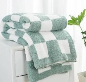 Carriediosa Checkered Throw Blanket, 50 X 60, Sage Green