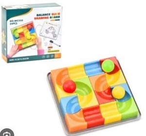 lot 26157 image: Childlike Balance Slide And Drawing Board