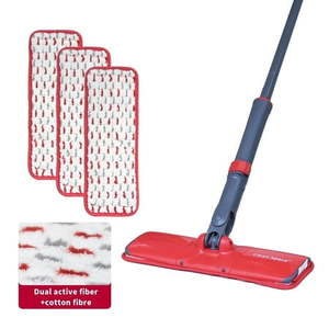 lot 26160 image: Easy Twist Flat Mop with One-Click Water Release, Self Wringing Mop with Dual-Active Fiber Head And Hand Free Washing