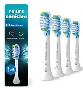 lot 26163 image: Philips Sonicare C3 Two-in-One Brush Heads 4-Pack, Lot of 2 packs