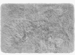 lot 26178 image: Small Gray Fluffy Rug, 22.5 x 34, Lot of 2