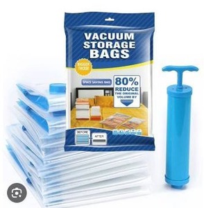 Space Saving Vacuum Storage Bags with Pump, Lot of 2 Packs