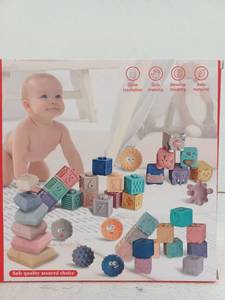 lot 26201 image: Alaire Soft Rubber Montessori Baby Toys Set