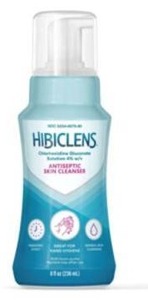 lot 26232 image: Hibiclens Antiseptic Skin Cleanse with Built-in Pump, 8 fl oz Bottles, 3 Pack
