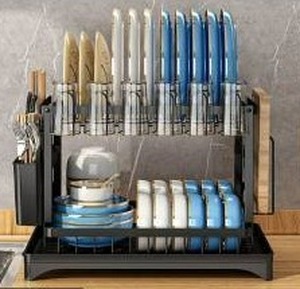 lot 26252 image: Countertop Dish Rack, Black