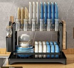 lot 26253 image: Countertop Dish Rack, Black