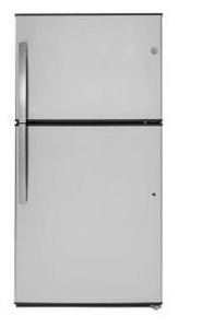 lot 10541 image: GE ENERGY STAR 21.1 Cu. Ft. Top Freezer Refrigerator, Stainless Steel
