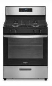 lot 10548 image: Whirlpool 5.1 Cu. Ft. Freestanding Gas Range with Broiler Drawer, Model WFGS3530RS0