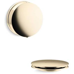 lot 10841 image: Kohler K-T37392 Pureflo Contemporary Rotary Turn Cable Bath Drain Trim - Gold
