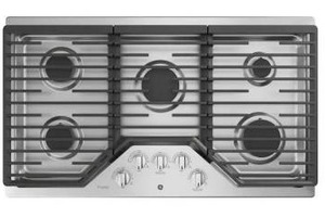 lot 10852 image: GE Profile 36-inch Gas Cooktop, with Electric Igniter (Receives Power)