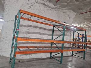lot 9640 image: Industrial Pallet Rack Storage System with Wire Decking