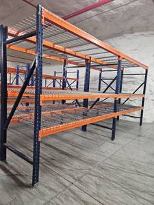 lot 9642 image: Industrial Pallet Racking System with Wire Decking