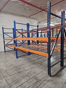 lot 9644 image: Industrial Pallet Racking System with Wire Mesh Decking