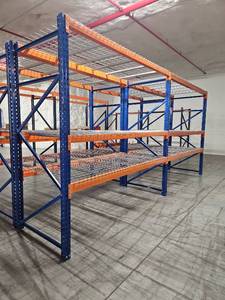 lot 9647 image: Industrial Pallet Racking System with Wire Decking