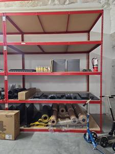 lot 9664 image: 5-Tier Metal Shelving  8ft x 4ft x 10ft