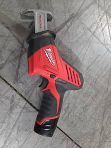 lot 9677 image: Milwaukee M12 HACKZALL Reciprocating Saw with Battery  Model 2420-20